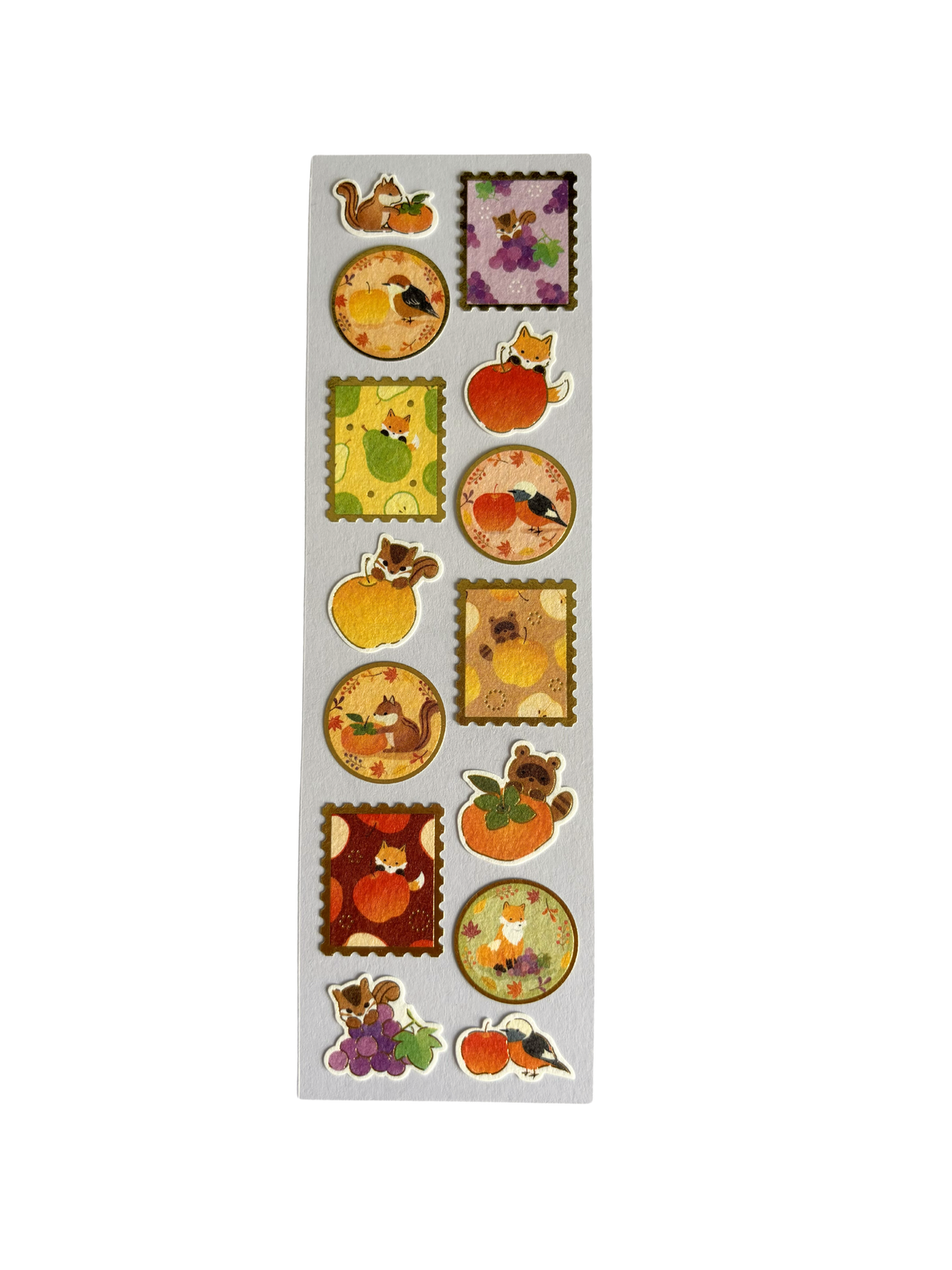 Japanese Style Animal Sticker Sheet - Autumn Theme