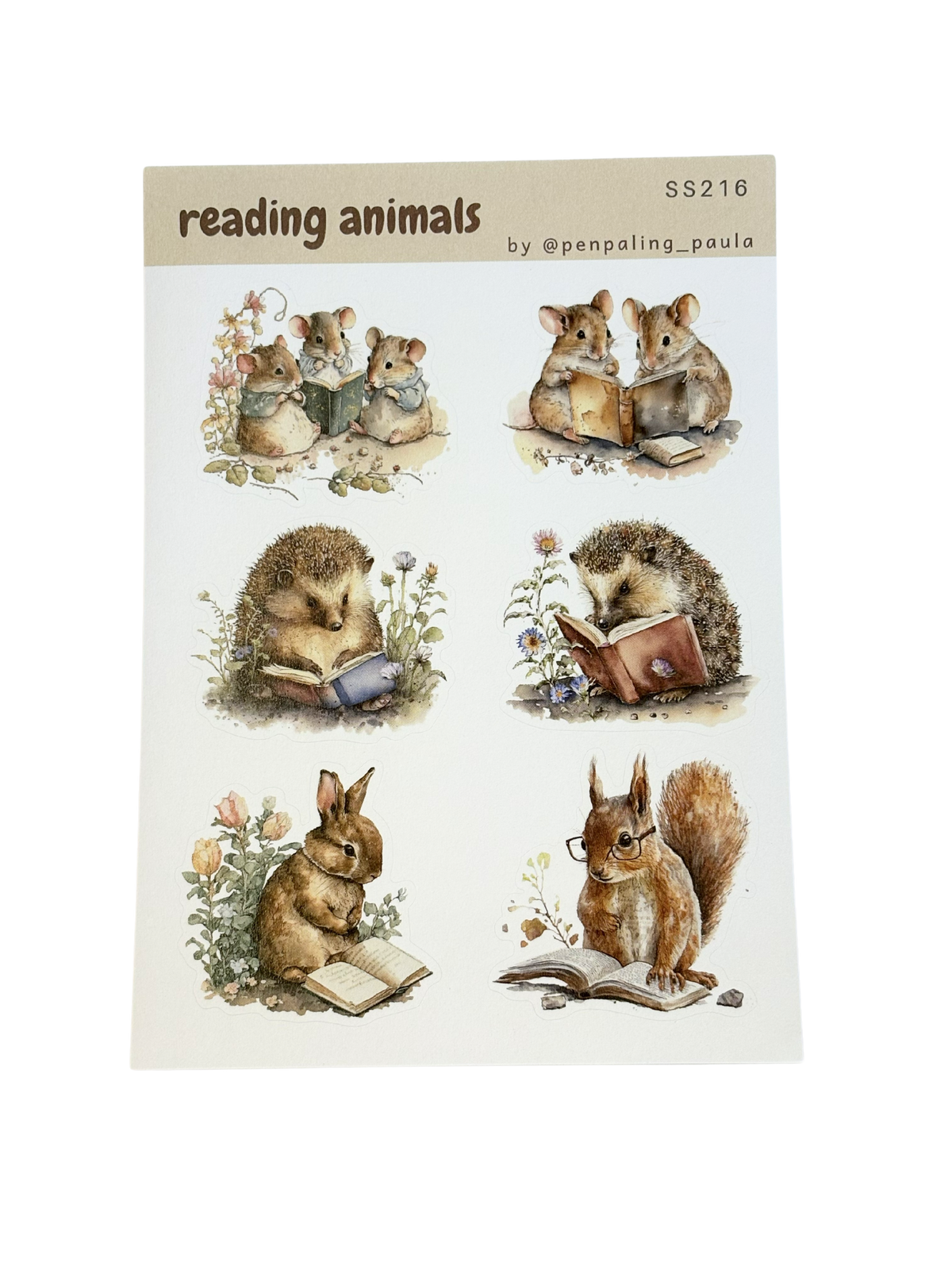 Reading Animals - Sticker Sheet