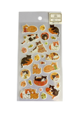 Japanese Style Animal Sticker Sheet - Wanowa Cats